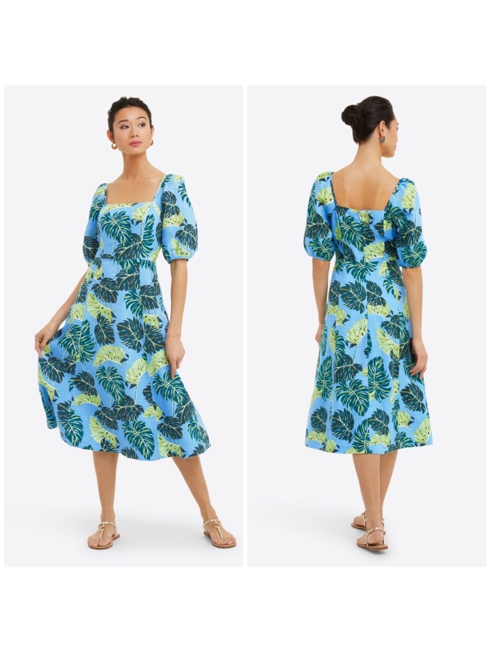 Draper James June dress monstera floral